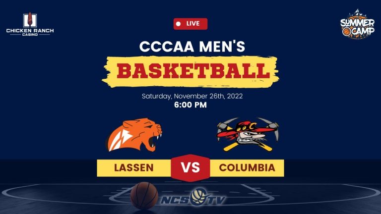 Lassen vs Columbia College Men’s Basketball LIVE 11/26/22