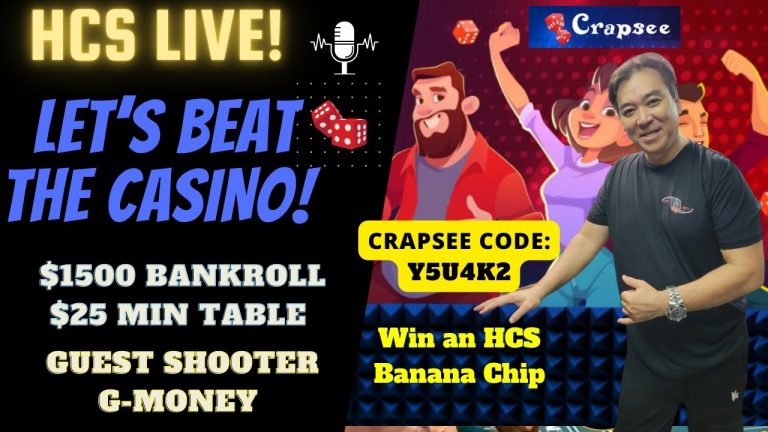 Live Craps Play with Guest Shooter G-Money! Crapsee Table Code: Y5U4K2