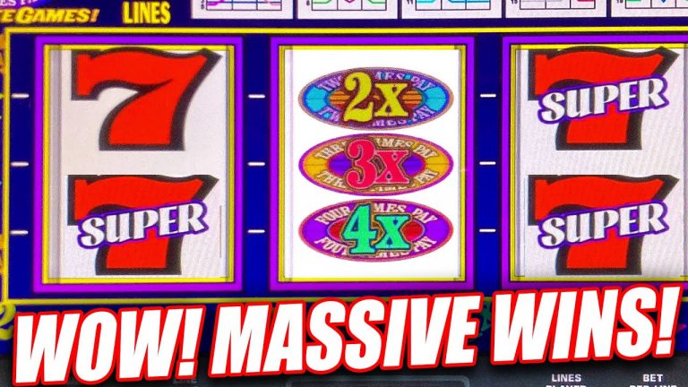 MASSIVE HIGH LIMIT BETS ON SUPER TIMES PAY SLOT MACHINE CLASSIC 3 REEL SLOT MACHINE JACKPOTS!