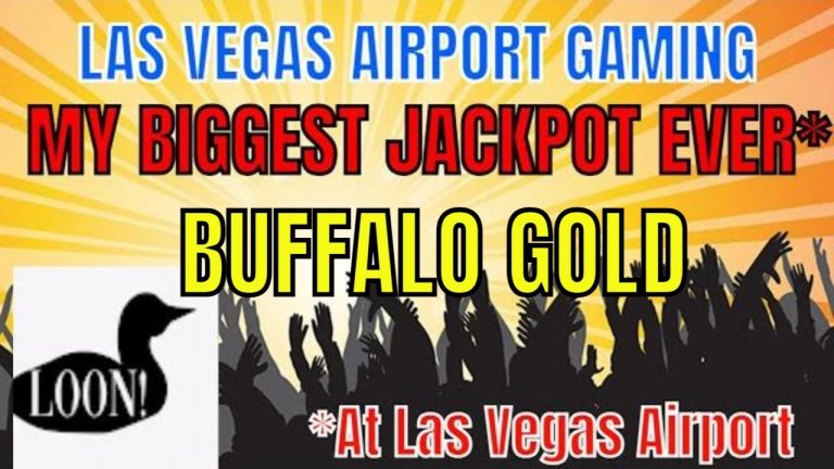 MY BIGGEST Win Ever at Las Vegas Airport – SLOTS in Terminal BUFFALO and HOT STUFF – HUFF ‘n PUFF