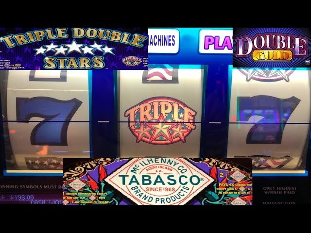 OLD SCHOOL CASINO SLOTS: DOUBLE GOLD + TRIPLE DOUBLE STARS + TABASCO SLOT PLAY!