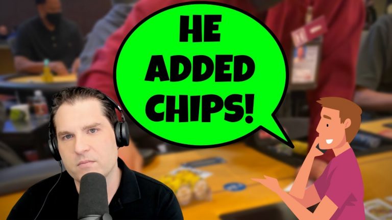 Opponent Adds Chips Illegally to his Stack