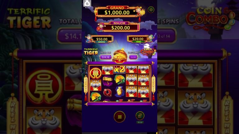 POT BONUS! Coin Combo Terrific Tiger. $0.88 bet on BetMGM Casino Slots.