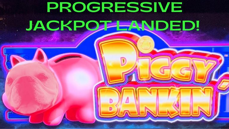 Progressive JACKPOT Landed On High Limit PIGGYBANKIN! $50 Bet/$1 Denom.