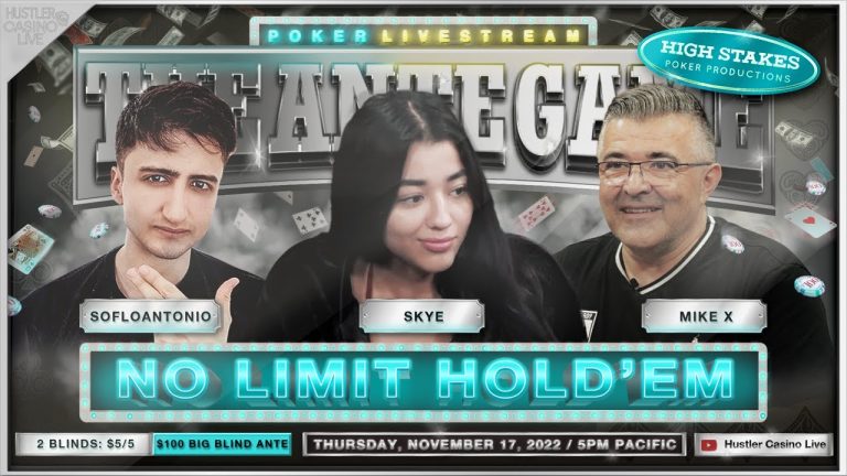 Skye, SoFlo Antonio & Mike X Play $5/5/100 Ante Game – Commentary by DGAF