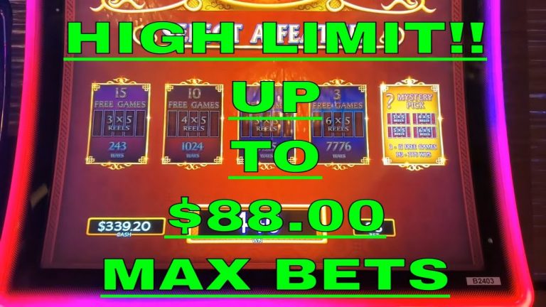 VEGAS PT. 8 – UP TO $88 BETS, BETTER THAN A HANDPAY! DANCING DRUMS in THE HIGH LIMIT ROOM