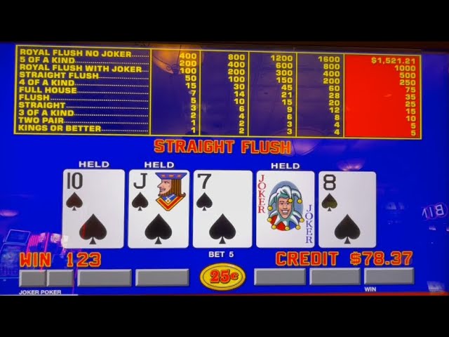 Video Poker: Joker Poker Progressive Play Session