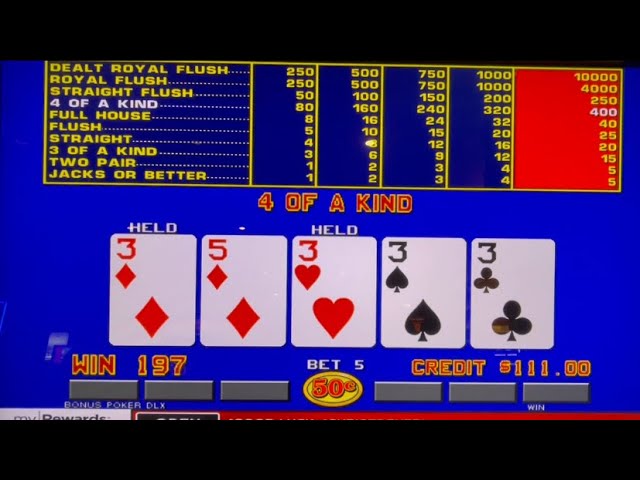 Video Poker: Royal Deal Bonus Poker Deluxe Session – 50 Cent Machine