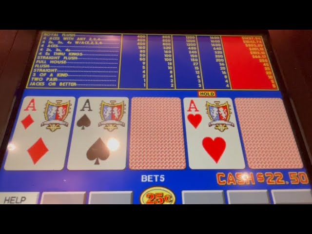 Video Poker: Triple Double Bonus Poker Progressive Play Session