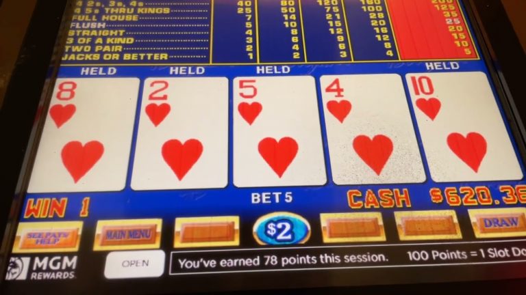 Video poker at Borgata fun but no big wins!