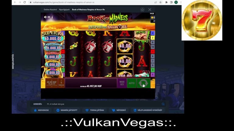 .::Vulkan vegas::. Gamomat Book of Madness Respins of Amun-Re játékbemutató.