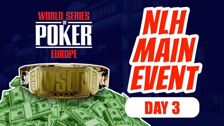 #WSOPE NLH Main Event | Day 3 | Bracelet Event No. 12