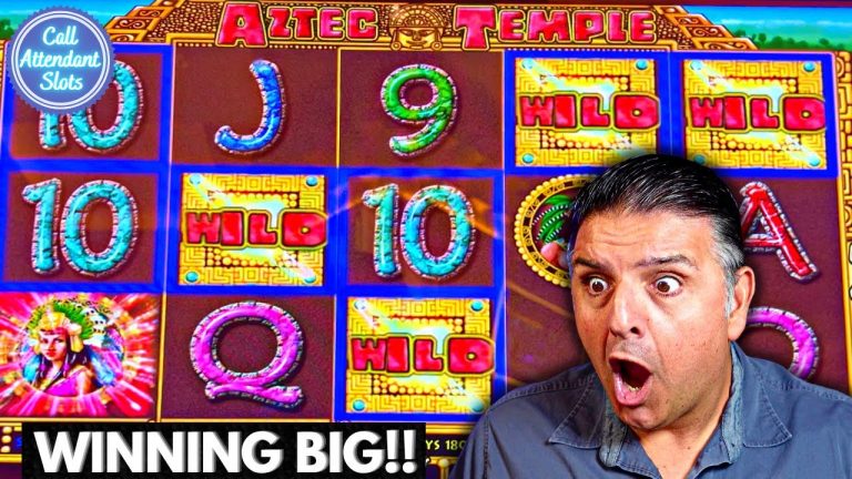 Who Needs A Bonus When You Get Line Hits Like This! New Version Aztec Temple Slot Machine!