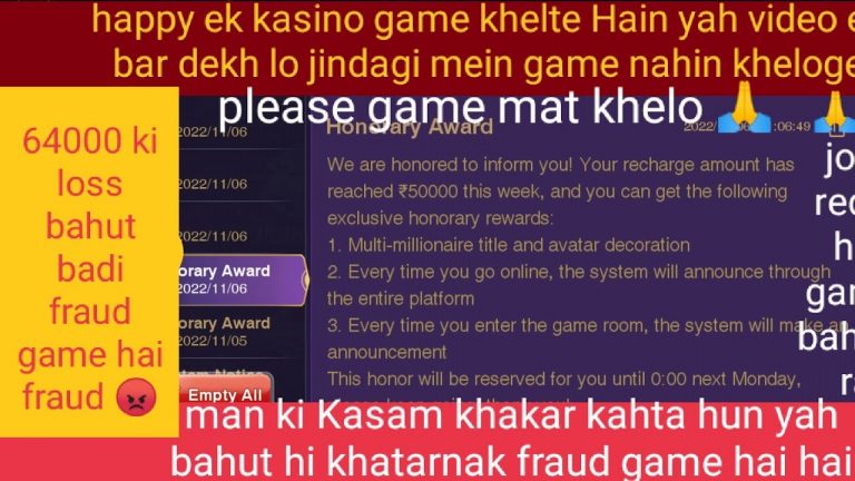 bahut hi khatarnak game hai yah bahut badi fraud bahut bada scan happy ACE CASINO MY LOST 64000loss