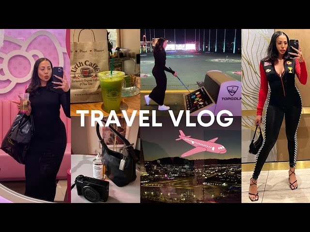 vlog ~ im nervous about this, quick lit vegas trip, top golf, hello kitty cafe, high roller & skims