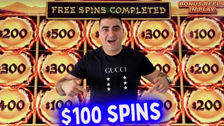 $100 Spins & 3 HANDPAY JACKPOTS On Dragon Link Slot Machine ?