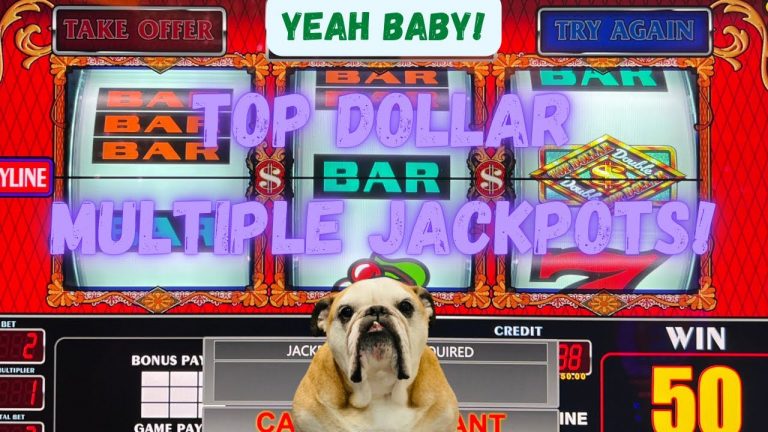 3 JACKPOTS On Double TOP DOLLAR! $50 Bets/$25 Denom.