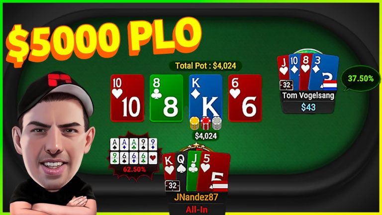 $5000 Pot Limit Omaha Cash Game