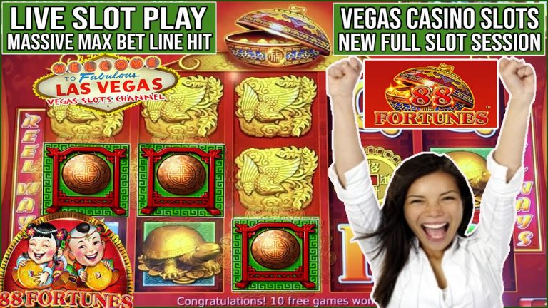 88 Fortunes Slot Machine MASSIVE Max Bet Win!! Full Slot Session!