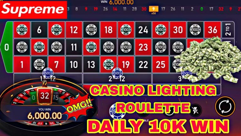 CASINO LIGHTING ROULETTE | DAILY 10K WIN | TODAY BIG WIN CASINO ROULETTE | REAL CASH CASINO GAME