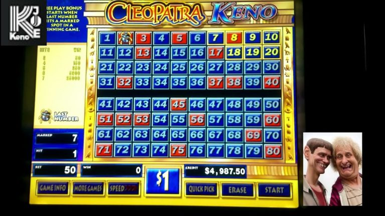 Caveman Keno 6 of 7 Numbers Jackpot Max Bet