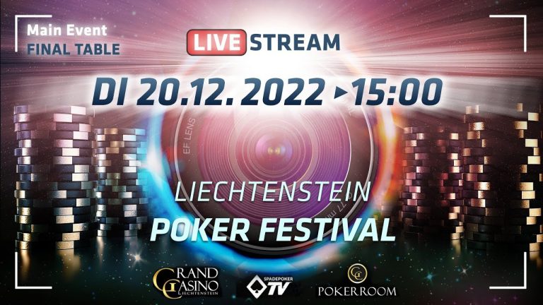 (DE) SPTV LIVE: Liechtenstein Poker Festival 500.000 GTD im Grand Casino Liechtenstein