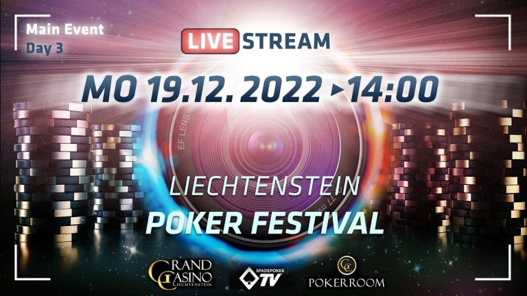 (DE) SPTV LIVE: Liechtenstein Poker Festival 500.000 GTD im Grand Casino Liechtenstein