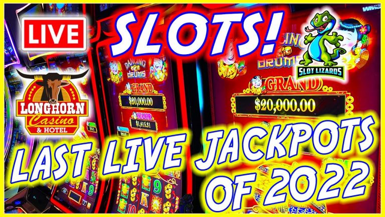 FINAL LIVE SLOT PLAY OF 2022! MEGA JACKPOTS WITH KIMZILLA AND 5K! LET’S GO! LONGHORN CASINO!