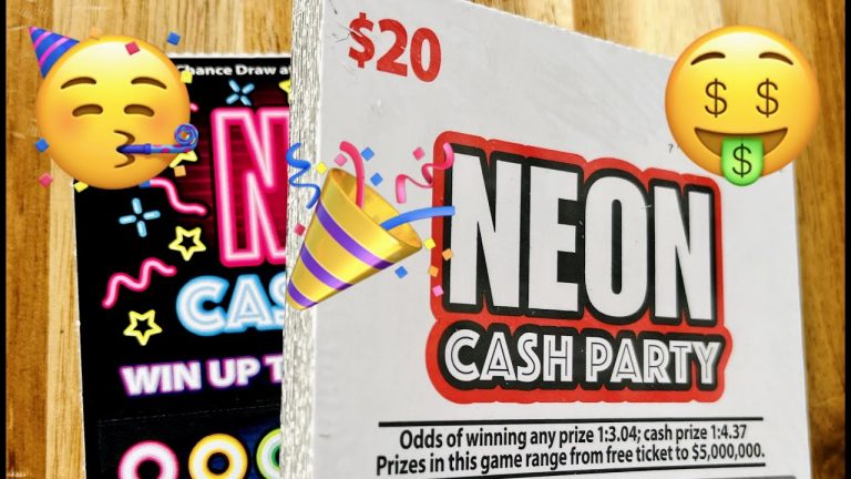 FULL BOOK Neon Cash Party 2 Year Celebration CA Lottery Ticket Scratchers