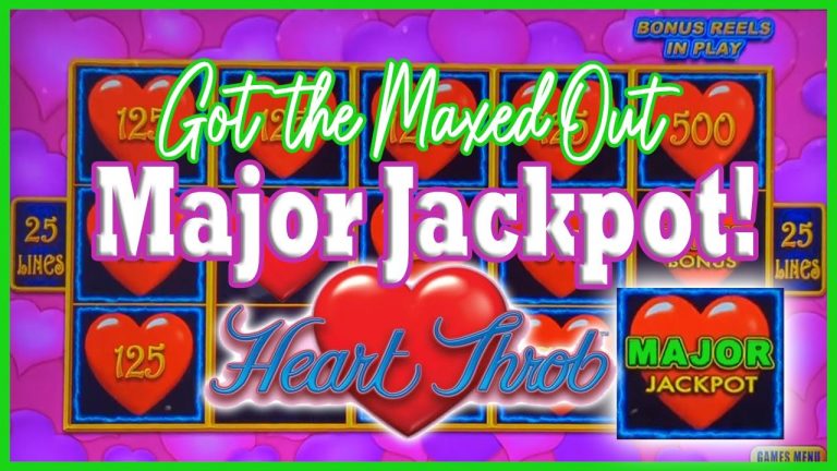 Got the Maxed Out MAJOR JACKPOT on Lightning Link Heart Throb!