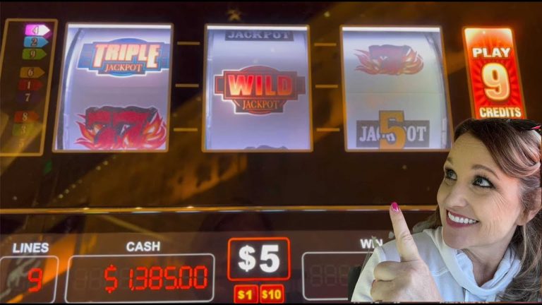 Great Run on the New Blazing Sevens Slot Machine – $45 Bet/9 Lines plus Triple Red Hot 7s!