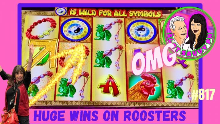 HUGE WINS on Golden Roosters UNLEASHED w Slot SAVVY Pk at ANGELS of the Winds (video 817) #slotwins