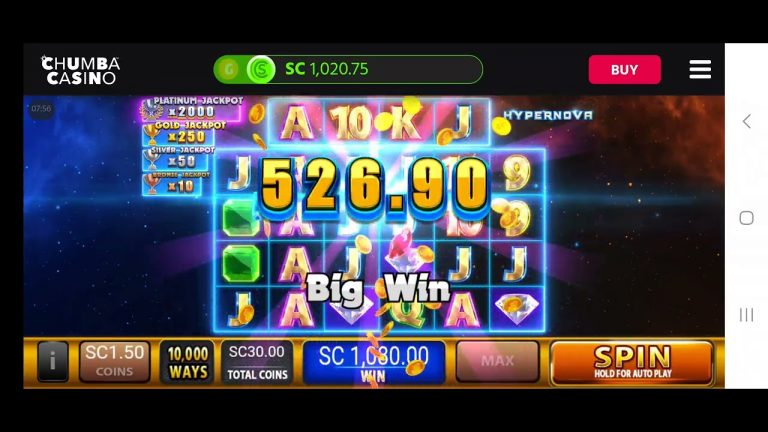 Holy camoly 1st spin on Hypernova on Chumba Casino!!!!!