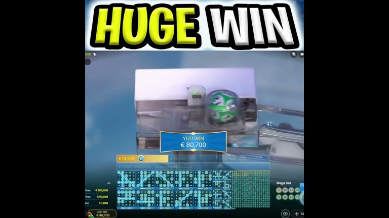 I WON A HUGE JACKPOT ON MEGA BALL LIVE CASINO OMG #shorts