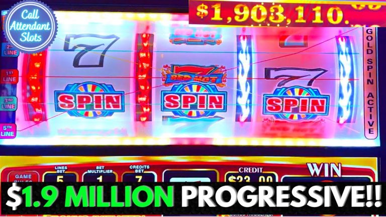 I Want the $1.9 Million on Wheel of Fortune Slot Machine Triple Red Hot Sevens