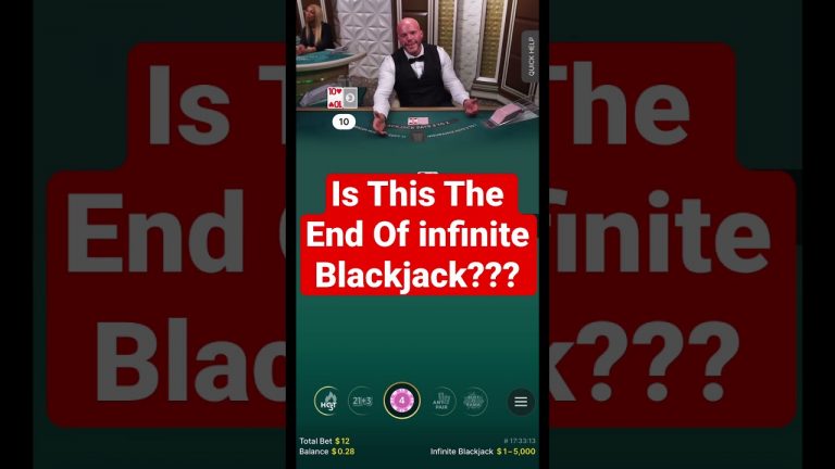 Infinite Blackjack – I Think The End is Near With Infinite Blackjack #shorts #blackjack #casino