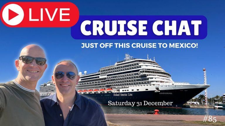 Live Cruise Q&A Hour. Off Holland America. Saturday 31 December 2022 5pm UK / 12 Noon EST/ 9am PST