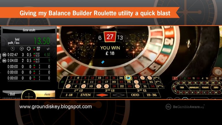 Live ROULETTE using my Balance Builder Roulette utility