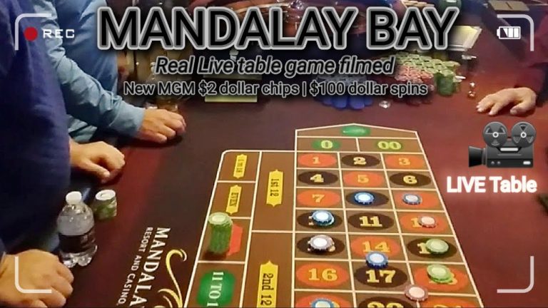 Live Roulette at MANDALAY BAY | New $2 dollar chips | $100 dollar spins