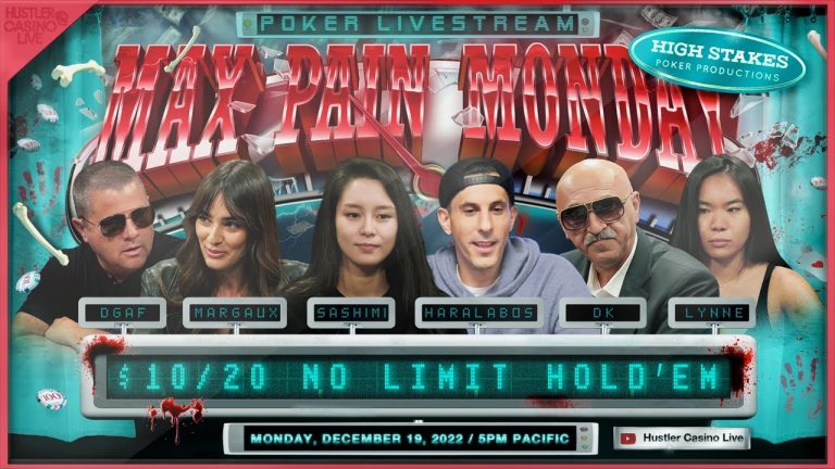 MAX PAIN MONDAY!! Haralabos, Lynne, DGAF, Sashimi, Maragaux & DK!! Commentary by RaverPoker