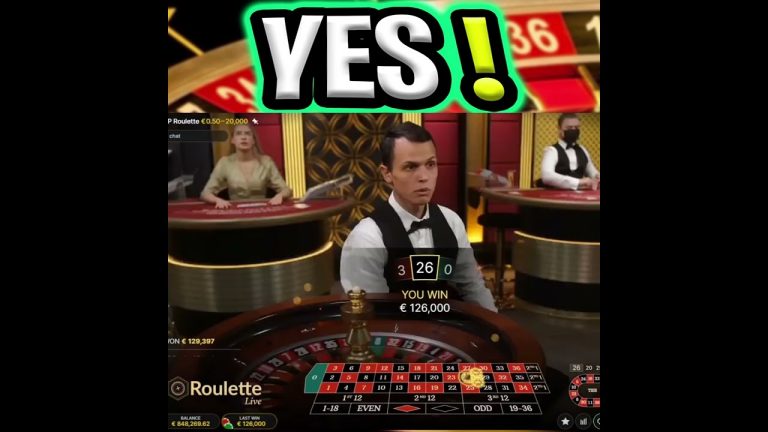 OMG WHAT A MASSIVE JACKPOT WIN ON LIVE ROULETTE HUGE BET #shorts