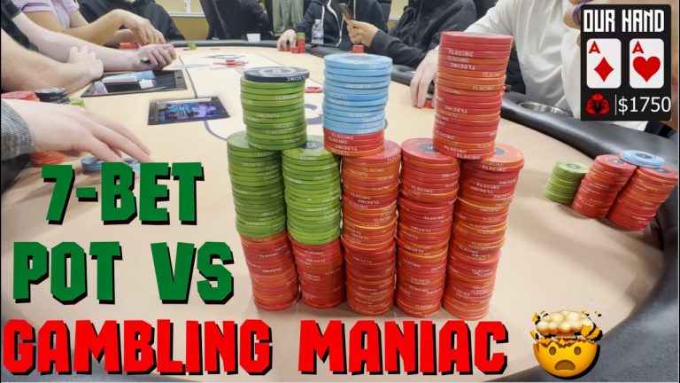 POCKET ACES IN A 7-BET POT!! (DREAM SCENARIO ALERT ) Poker Vlog #60