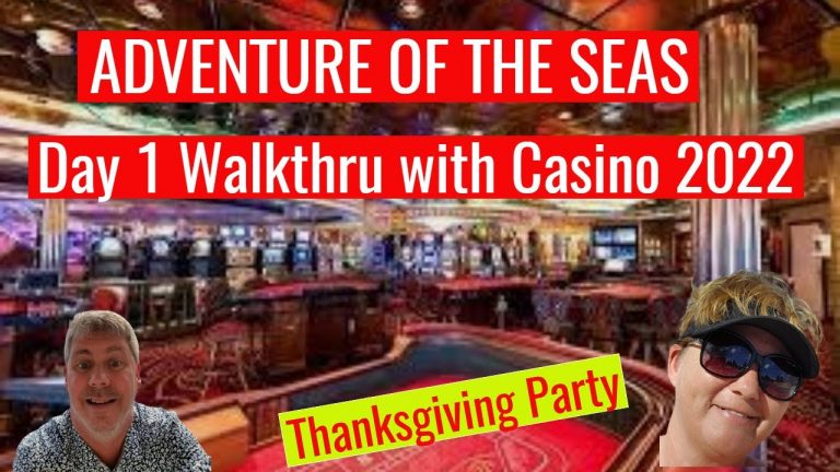 Royal Caribbean Adventure of the Seas 2022 Day 1 walkthru including Casino!