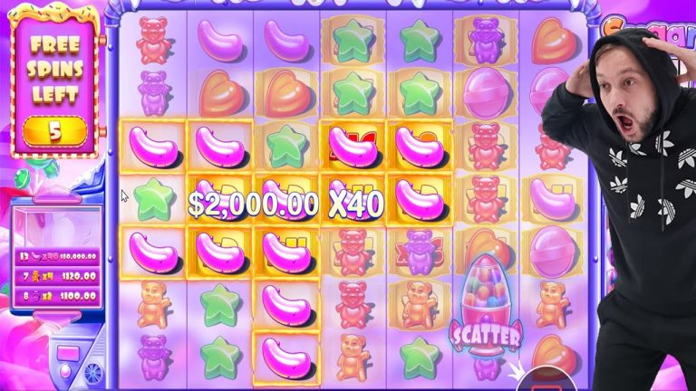 SUGAR RUSH – HUGE WIN CASINO – BONUS BUY HIT 2000$ x 40 MULTIPLIER CASINO SLOT ONLINE GAME