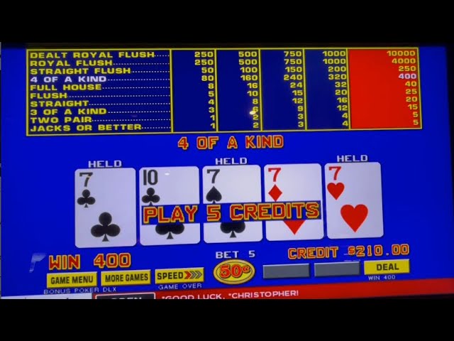 Video Poker: Royal Deal Bonus Poker Deluxe Session