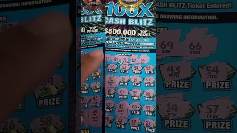 100x Blitz Scratch Off Tickets