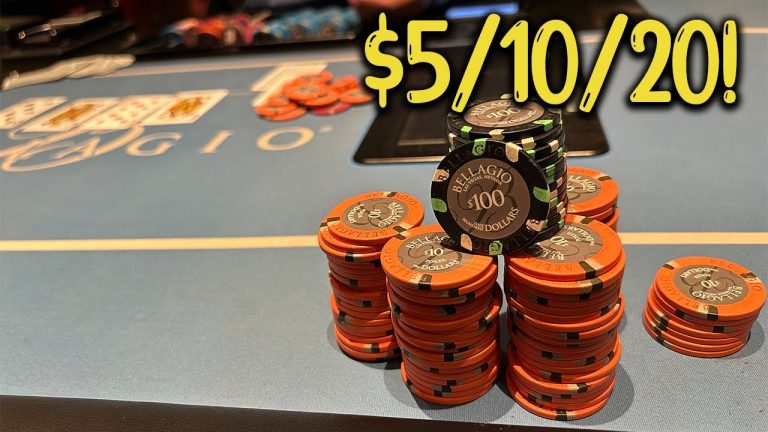 $5/10/20 Higher Stakes Poker at the Bellagio! / Ace Poker Vlog 48