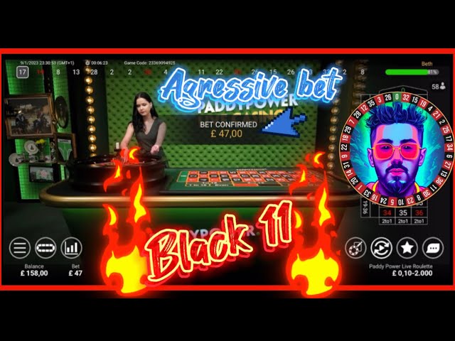 Aggressive Roulette Betting NEW BLACK 11 strategy