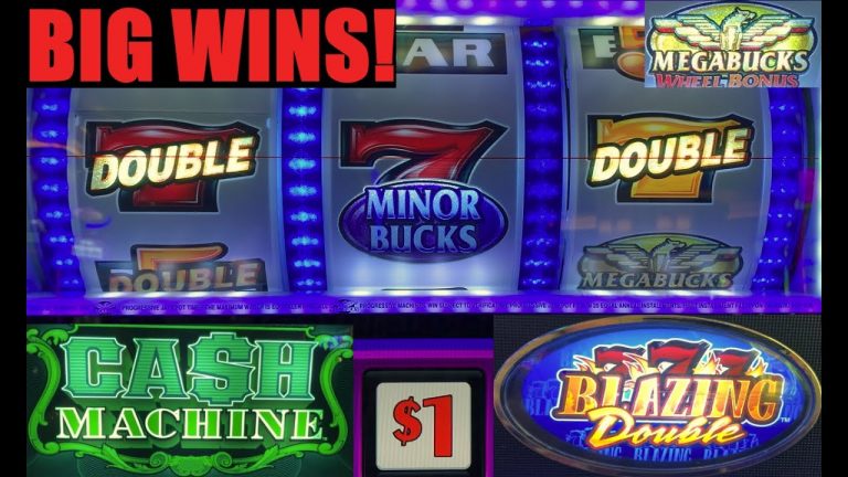 BIG WINS! AWESOME RUN ON MEGABUCKS SLOT! + CASH MACHINE JACKPOTS + DOUBLE BLAZING 777 SLOT PLAY!