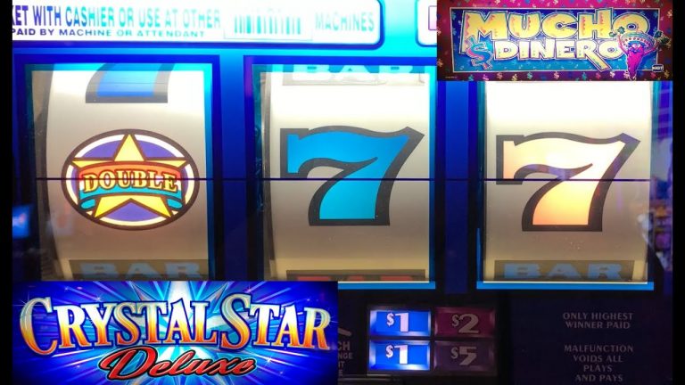 CASINO SLOTS: CRYSTAL STAR DELUXE + DOUBLE RED WHITE & BLUE + MUCHO DINERO SLOT PLAY! NICE!